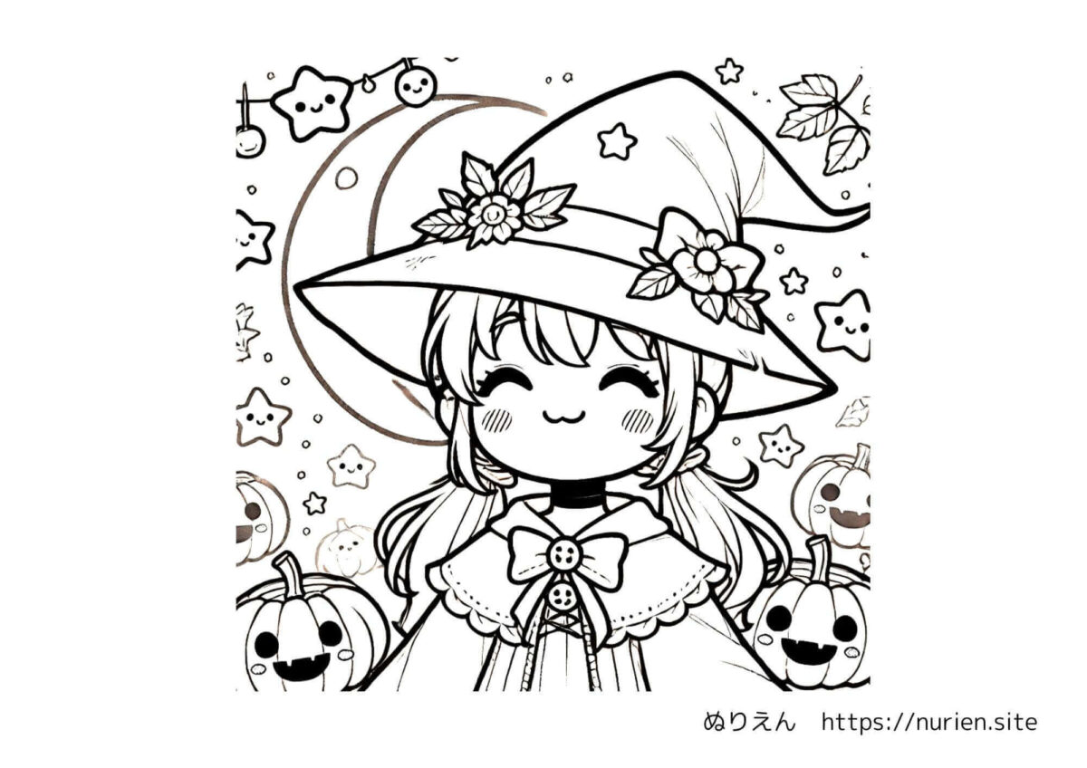 ぬりえ：ハロウィン